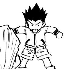An image of Gon from hunter x hunter stuckiing his tongue out as if to say "yuck!"